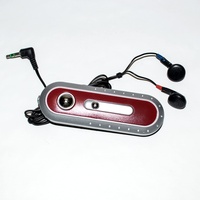 Auto Scan Radio UKW Empfänger mit Kopfhörern, automatischer Sendersuchlauf, Gürtelclip, Mini Radio