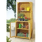 Gartenschrank mit Regalaufsatz, Gerätehaus Geräteschuppen Gartenhaus Pflanztisch