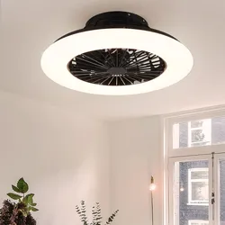 Deckenventilator Wohnzimmerleuchte Deckenlampe Schlafzimmerleuchte Sterneneffekt, Fernbedienung Dimmbar CCT Nachtlicht Timer, LED 30 Watt LED 3500lm 2700-6500K, D 50 cm