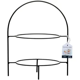 Ritzenhoff & Breker 2-stöckige Etagere Tjäna 28 cm Metall Schwarz