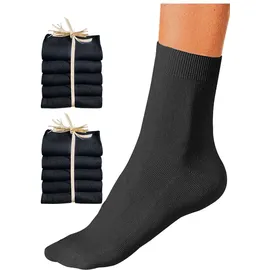 GO IN Basicsocken 10er Pack Schwarz 39-42
