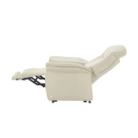 HIMOLLA Sessel 7706 Leder 101 x 112 x 101 cm Creme elektrisch