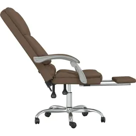 vidaXL Bürostuhl mit Massagefunktion Stoff Braun