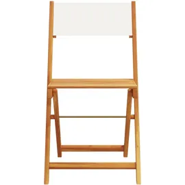 vidaXL Gartenstuhl 47 x 52,5 x 80 cm cremeweiß klappbar 4 St.