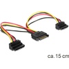 SATA-Stromadapter 15-Pin [SATA] auf 2x 15-Pin gewinkelt [SATA] (60128)