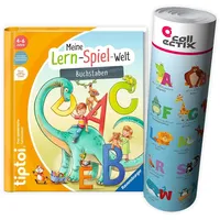 Ravensburger tiptoi ® Buch | Erste Buchstaben - Mein Lern-Spiel-Abenteuer + ABC Alphabet Lern-Poster mit Tieren