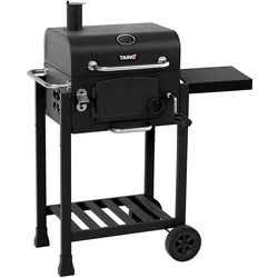 TAINO HERO Set Smoker klein BBQ Grillwagen Holzkohle-Grill Gasgrill Kombi-Grill Grillwagen Abdeckhaube