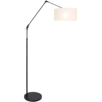 Steinhauer Stehleuchte Standlampe Gelenkleuchte E27 weiß Textil schwarz verstellbar