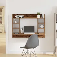 VidaXL Wandmontageschreibtisch Alte Eiche 105x48x75 cm Holzwerkstoff