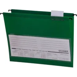 Eichner PVC-Hängemappe Platin Lineseitlich offen, grün
