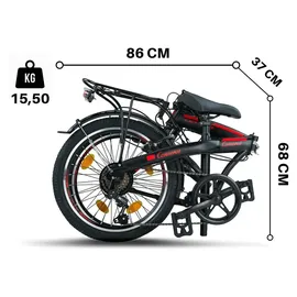 licorne bike gmbh Licorne Bike Conseres Premium Falt Bike in 20 Zoll - Fahrrad für Herren, Jungen, Mädchen und Damen - Shimano 6 Gang-Schaltung - Hollandfahrrad