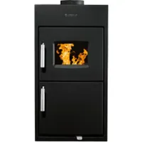 Buderus Logaflame HLS117 Stahl Schwarz/Abdeckplatte Frontplatte