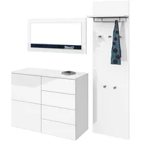 borchardt Möbel Garderoben-Set Rova Weiß