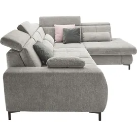 Set One by Musterring Ecksofa "SO 3400 Sitzhöhe 47cm oder 49cm, Sitztiefe verstellbar, B/T 317/220 cm", beige (famosa ecru), B:317cm H:84cm T:220cm, 100% Polyester, SET ONE BY MUSTERRING, Sofas, Ecksofa, Kaltschaumpolsterung, Flachgewebe, whlw. mit Funktionen, Sitzhöhe 47
