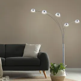 GLOBO Stehlampe 5x E14 Grau