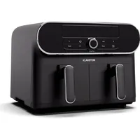Klarstein AuraAir Color Touch Dual Heißluftfritteuse Schwarz/Silber