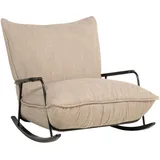 Designwerk Schaukelsessel Fluffy Stoff 86 x 82 x 110 cm Grau/Taupe mit Schaukelfunktion