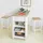 SoBuy Bartisch 120 x 90 x 55 cm Weiß/Natur