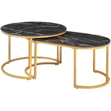 [en.casa] Oppeerg Schwarz Gold 50 x 40 cm