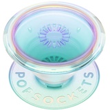 PopSockets PopSockets: PopGrip - Ausziehbarer Sockel und Griff mit einem Austauschbarem Top für Smartphones und Tablets - Translucent Clear Iridescent