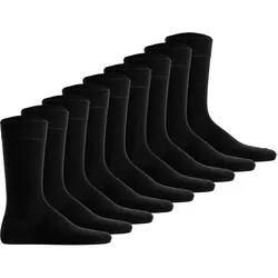 Hudson Unisex Socken, 9er Pack - Simply, Basic Socken, einfarbig Schwarz 35-38