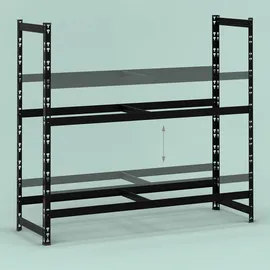 Relaxdays Reifenregal Stahl 100 x110 x35 cm schwarz für 8 Reifen