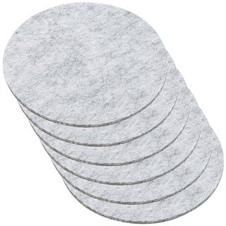 6er-Set Abwaschbare Univeral-Filz-Untersetzer, hellgrau, Ø 10 cm