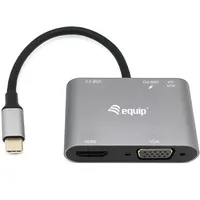 Equip 133483 USB-C 5-in-1 Multifunktionsadapter, HDMI, VGA (HD15), 100W