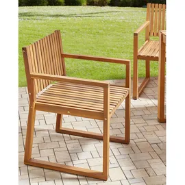 Beliani Sassari II Gartenstuhl 54 x 80 x 54 cm hellbraun 2 St.