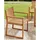 Beliani Sassari II Gartenstuhl 54 x 80 x 54 cm hellbraun 2 St.