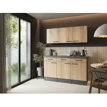 Respekta Buffet Oliver 150 x 200 x 60 cm Grau/Eiche