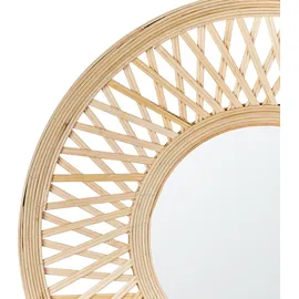 Beliani Wandspiegel Bacata 60 x 60 cm Braun