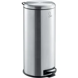 SVITA T30 Mülleimer 30Liter Edelstahl Treteimer Abfalleimer Mülltonne Silber