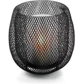philippi Windlicht Mesh Glas Schwarz