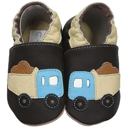 Krabbelschuhe LKW braun 22/23 (11⁄2 - 2 Jahre) Krabbelsohle