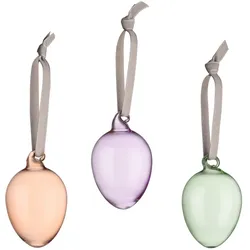 Iittala - Ostereier aus Glas, braun / flieder / grün (3er-Set)