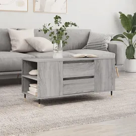 furnicato Couchtisch Grau Holzwerkstoff 102 x 50 x 44,5 cm