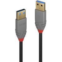 Lindy USB 3.2 Gen1 (USB 3.0 / USB 3.1 Gen1) USB-A Stecker, USB-A Stecker 2.00m Schwarz