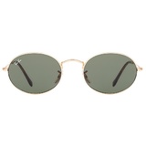 Ray Ban Oval Flat Lenses RB3547N 001 51-21 polished gold/classic green