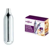 Mastrad Kartuschen für Siphons - 10er Pack - versilberte Sahnespender N2O 8g Gaskartuschen aus recyclebarem Stahl - für 1,0L / 0,5L / 0,25L Sahne- und Mousse-Siphon von Mastrad