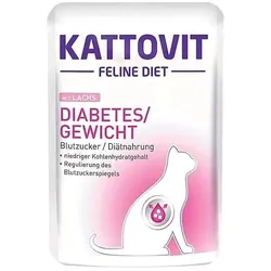 KATTOVIT Diabetes Lachs 85g für Katzen mit Diabetes