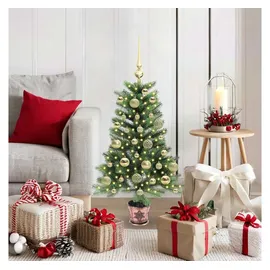 vidaXL Weihnachtsbaum mit Beleuchtung Grün 90 cm