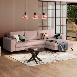 bromarkt Ecksofa Nubes puderrosa