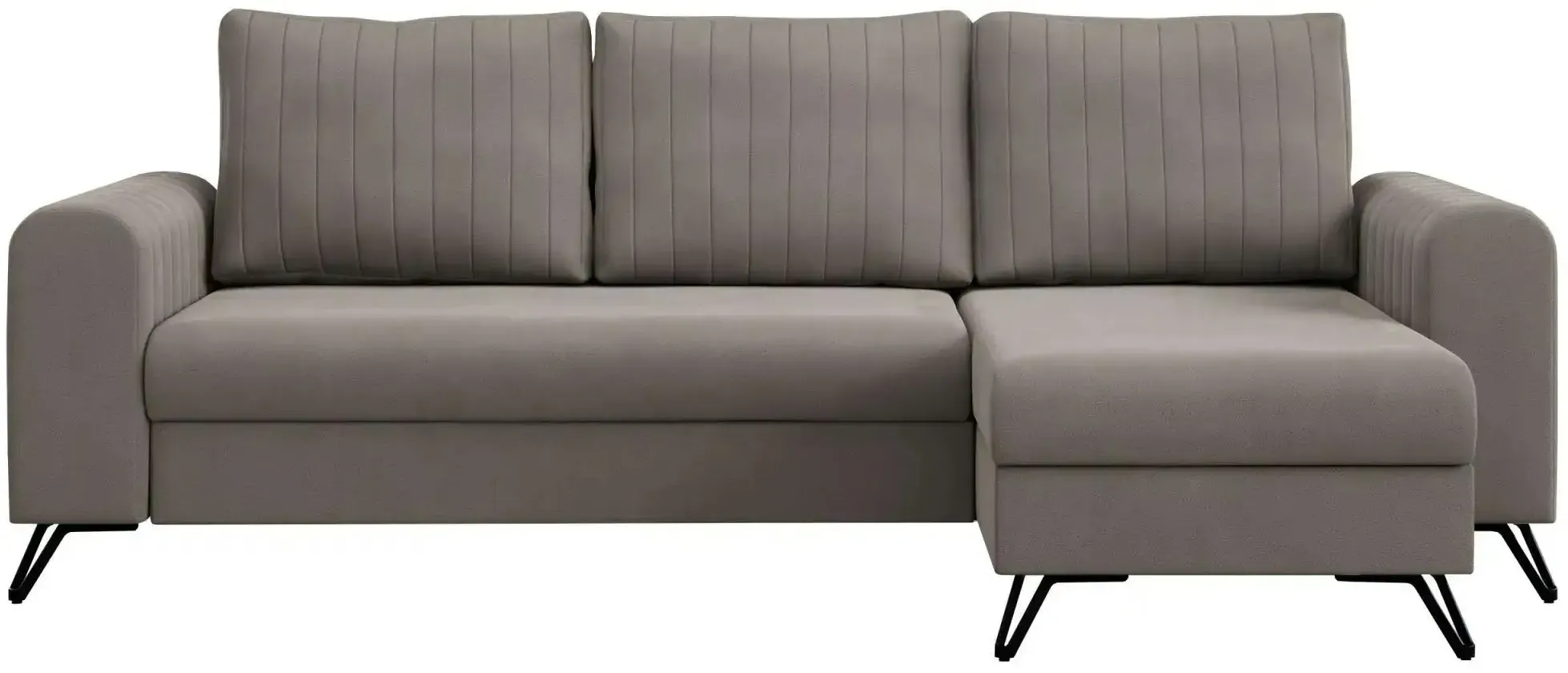 Ecksofa mit Schlaffunktion Axel , braun , Maße (cm): B: 242 H: 90
