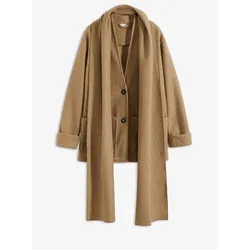 bonprix Jacke mit Schal (2-tlg. Set), braun, 44