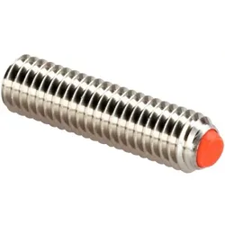 Kugeldruckschrauben, ohne Kopf, abgeflachte Kugel/abgeflachte Kugel aus Thermoplast, Auflagefläche plan (verdrehgesichert)  22720.0494