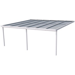 GUTTA Terrassendach Premium, BxT: 611×506 cm, Bedachung Doppelstegplatten, BxT: 611×506 cm, Dach Polycarbonat gestreift weiß weiß