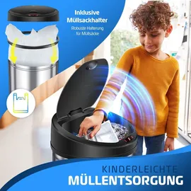 Kesser Automatik Sensor Mülleimer 56 l Weiß
