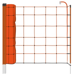 50m VOSS.farming BASIC Elektrozaun-Netz, Schafzaun, Schafnetz, 90cm, 1 Spitze, orange