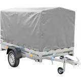 UNITRAILER PKW-Anhänger auf Federn 230x125 Garden 230/R Kipp mit H-1100-Rahmen und Grauer Plane